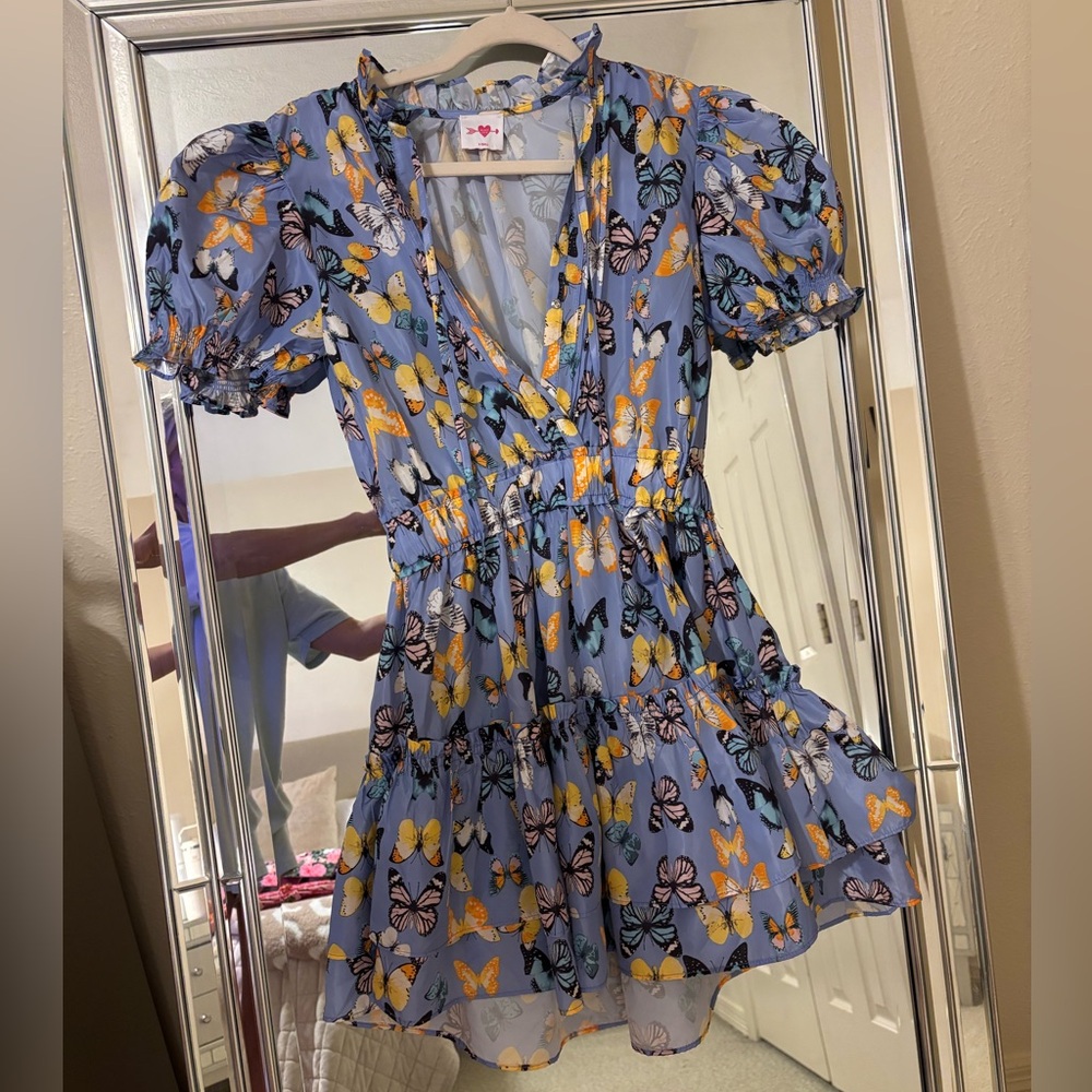 Buddy Love Multicolor Butterfly Print Dress
